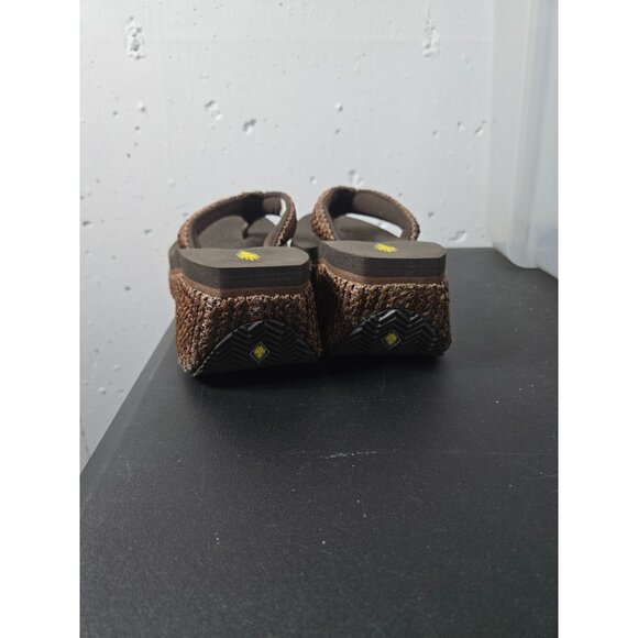 Volatile Brown Woven Wedge Sandals - Picture 3 of 11